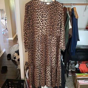 H&M Leopard Maxi Dress
